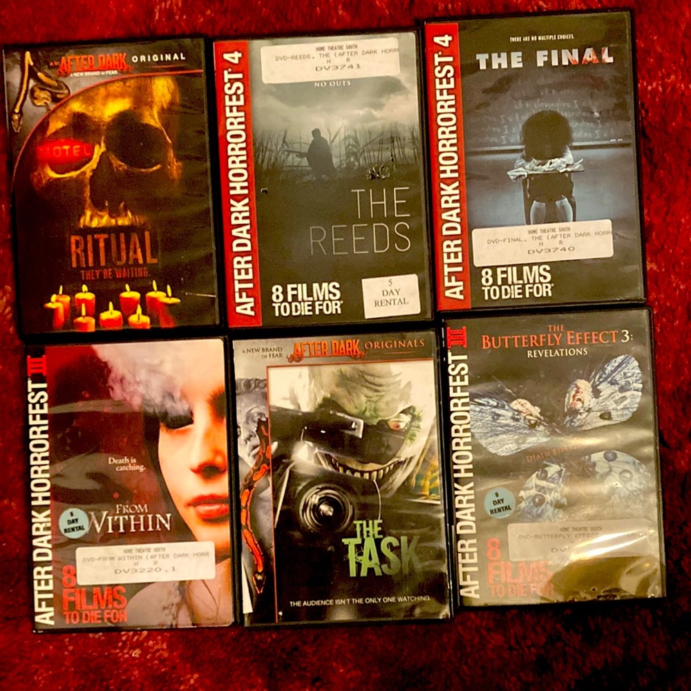6 AFTERDARK HORRORFEST DVD'S